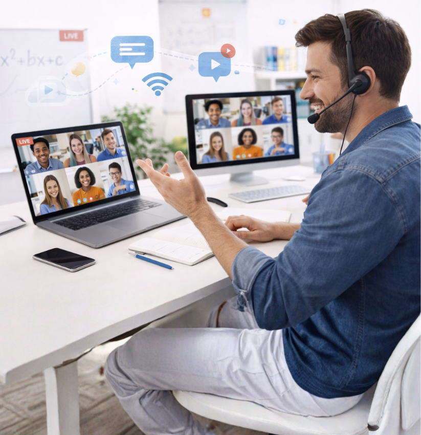 Virtual classrooms and live learning platforms